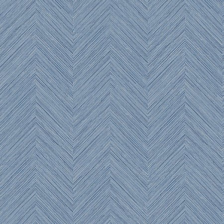 Caladesi Blue Faux Linen Wallpaper