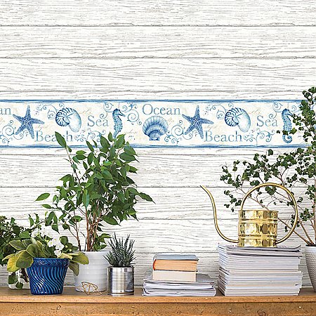 Rehoboth White Distressed Wood Wallpaper