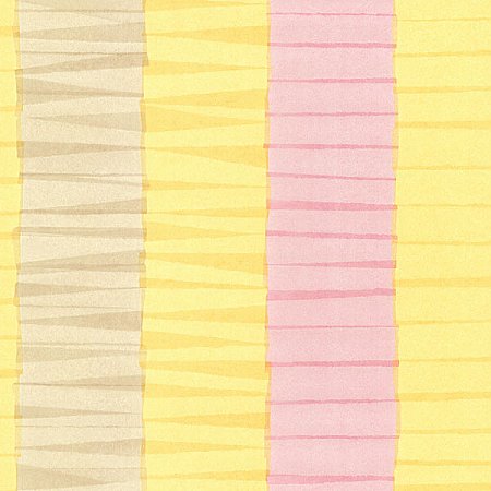 Cala Nova Yellow Layered Crepe Stripe Wallpaper