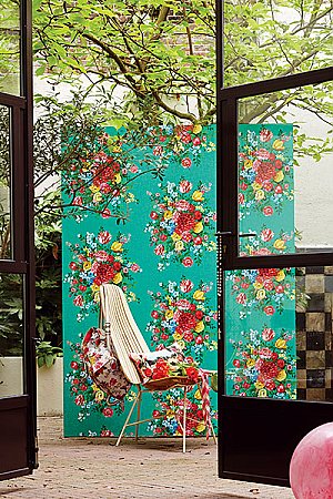 Ayaanle Green Dutch Painters Floral Wallpaper