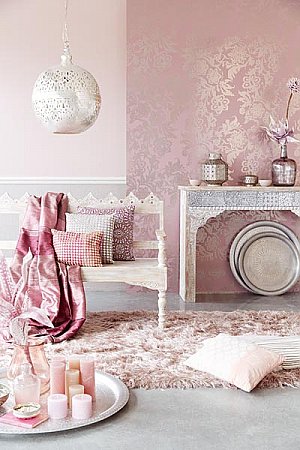 Jafar Pink Glitter Texture Wallpaper