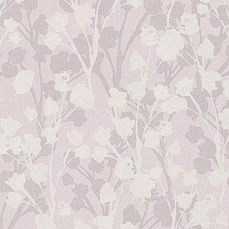 Lawson Purple Botanical Silhouette Wallpaper