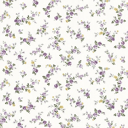 Turtledove Purple Small Rose Toss Wallpaper