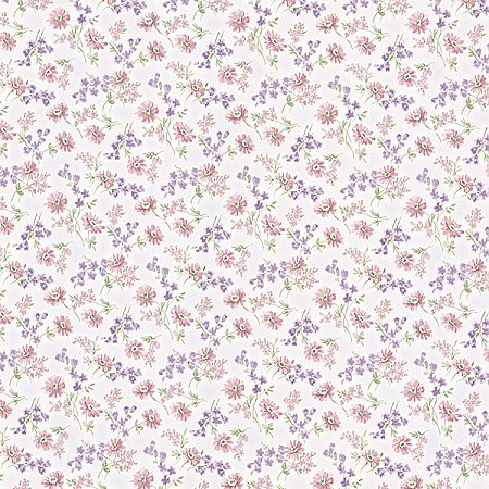 Leif Purple Dense Floral Toss Wallpaper
