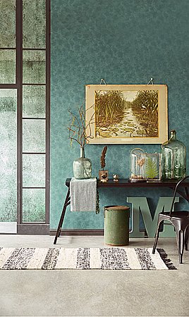Green Weathered Wall Mural