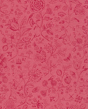 Ambroos Red Woodland Wallpaper
