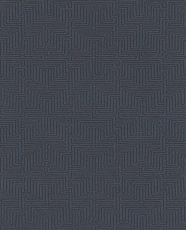 Kairo Dark Blue Geometric Wallpaper