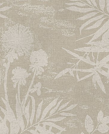 Hedda Taupe Botanical Wallpaper