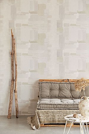 Eline Light Grey Geometric Wallpaper