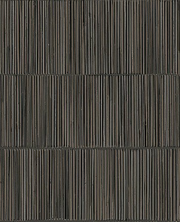 Aspen Charcoal Natural Stripe Wallpaper