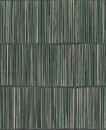 Aspen Dark Green Natural Stripe Wallpaper