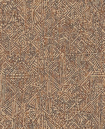 Longmont Burnt Sienna Global Geometric Wallpaper