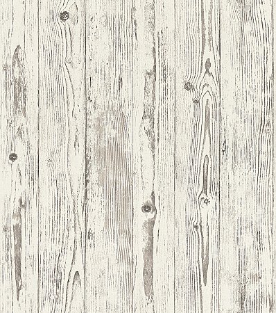 Albright White Weathered Oak Panels Wallpaper