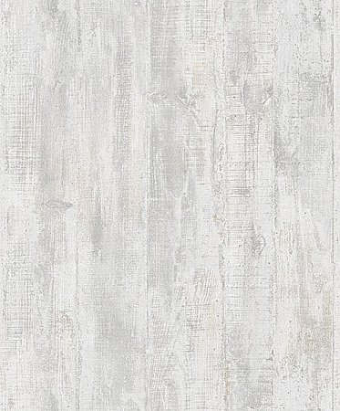 Huck Light Grey Weathered Wood Plank Wallpaper