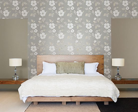 Maddison Pewter French Floral Wallpaper