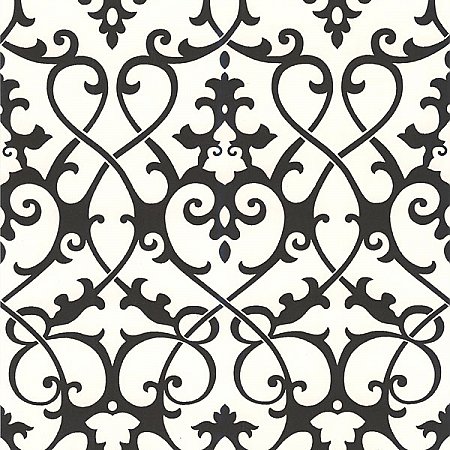 Jacques Black Ironwork Wallpaper