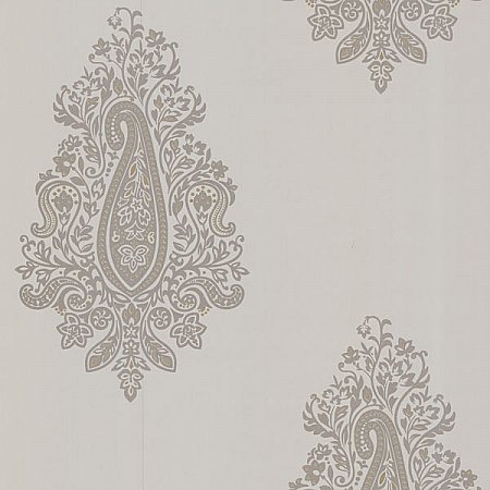 Dynasty Taupe Paisley Wallpaper
