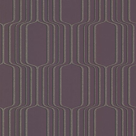 Vina Purple Square Ogee Wallpaper
