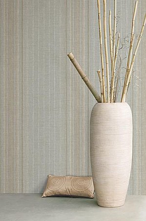 Gian Sage Linen Stripe Wallpaper
