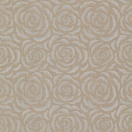 Rosette Brass Rose Pattern Wallpaper