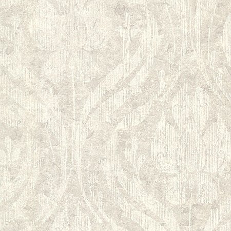 Carrara Light Grey Textured Damask Wallpaper