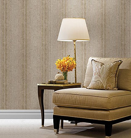 Conetta Bronze Multi Stripe Texture Wallpaper