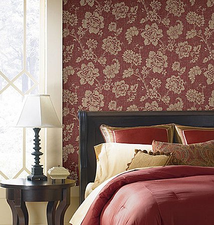 Giardina Red Floral Trail Wallpaper