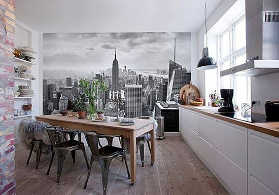 NYC Black and White Wall Mural