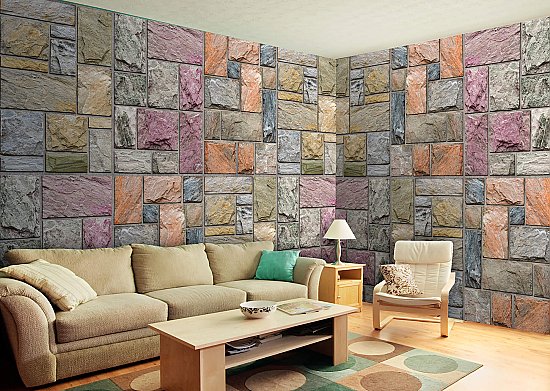Colorful Mosaic Stone (Repeating Pattern) Wall Mural