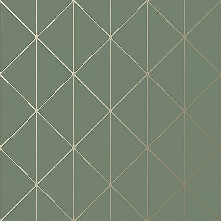 Diamonds Olive Geometric Wallpaper