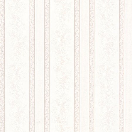 Trish Platinum Satin Floral Scroll Stripe Wallpaper