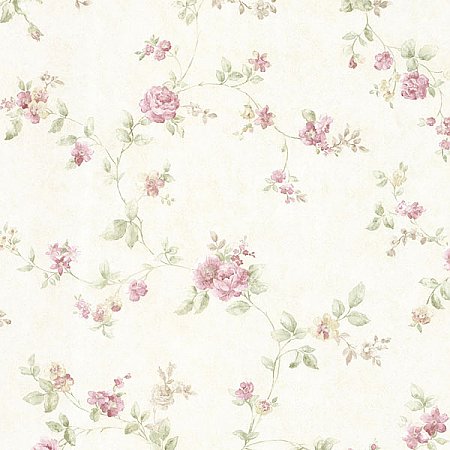 Mary Mauve Floral Vine Wallpaper
