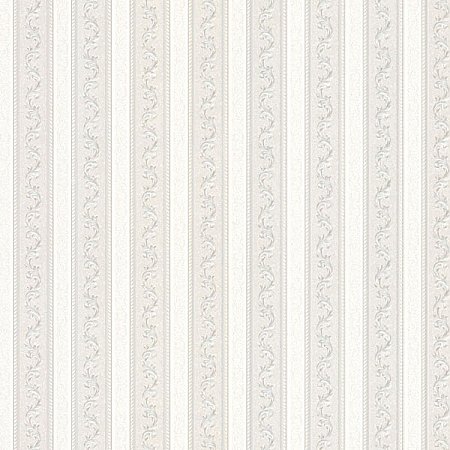 Kendra Platinum Scrolling Stripe Wallpaper