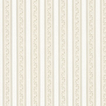 Kendra Taupe Scrolling Stripe Wallpaper