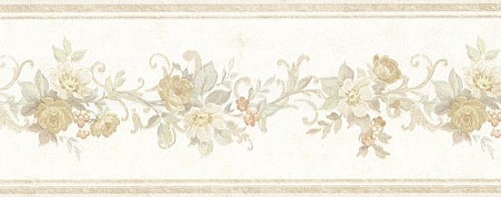 Lory Taupe Floral Border