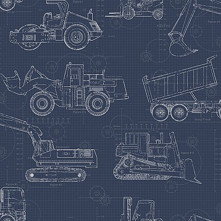 Construction Blueprint Wallpaper