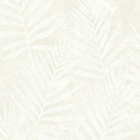 Grand Palms Ivory Leaves Wallpaper
