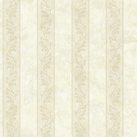 Evelin Beige Ornate Stripe Wallpaper