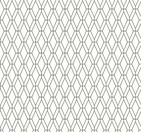Ashford House Diamond Lattice Wallpaper - Black