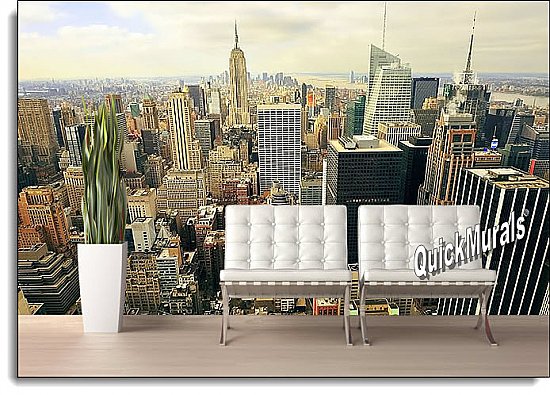 The Big Apple Peel & Stick Canvas Wall Mural Roomsetting