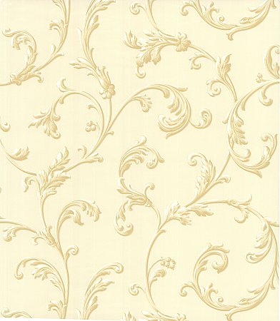 Sylvia Cream Ornate Scroll Wallpaper