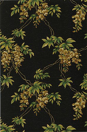 Annabelle Black Floral Toile Wallpaper