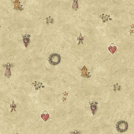 Apple Creek Beige Country Toss Wallpaper