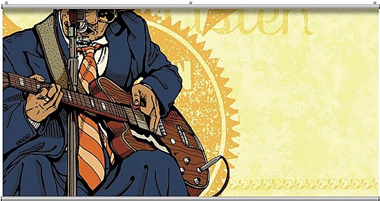 Blues Guitarist Minute Mural 121263