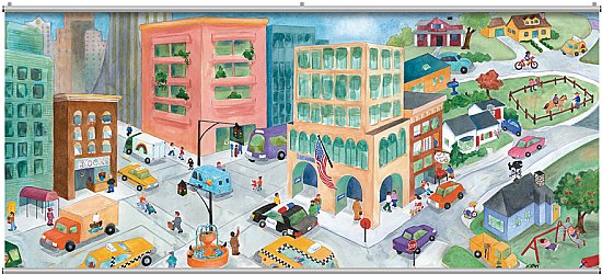 Watercolor City Minute Mural 121710