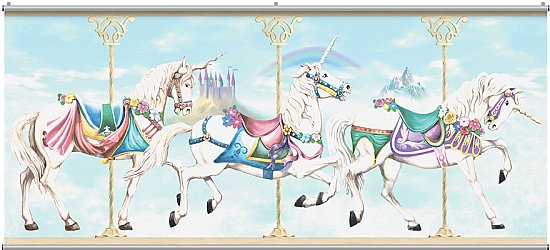 Carousel Unicorn Minute Mural 121730
