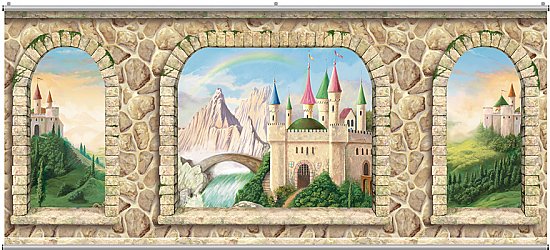 Castle Stone Wall Minute Mural 121733