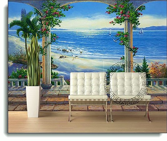 Ocean View Mural 1813 DS8013 Room