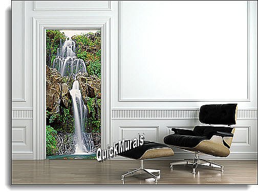 Chestnut Trail Waterfall Canvas Door Mural