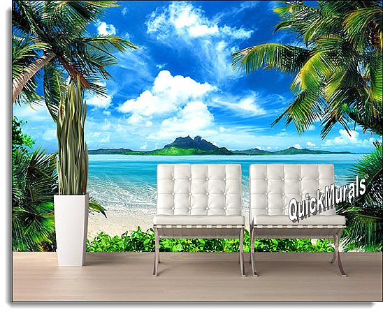 Enchanted Island Peel and Stick Wall Mural roomsetting